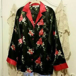 Collections Etc L Lounge top Floral vintage